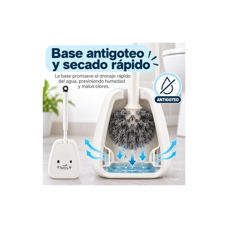 Juego 2 Cepillo para Baño Plegables, Colgante con Base
