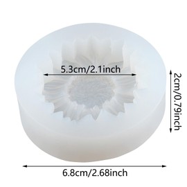 XIAOSHUI Sunflower Candle Mold Daisy Flower Candle Silicone Molds Flower Resin Casting Mold for Candle Making Aromatherapy Gypsum Candles Wax Candle Home Decoration