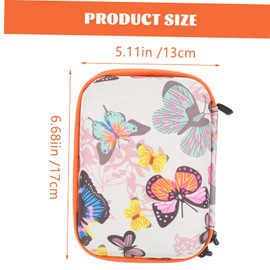 SHINEOFI Camera Bag Portable Organizer for Boys and Shockproof and Splashproof Travel Pouch Compatible with Digital Cameras Lightweight with Cute White Butterfly Print