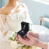 KEISIMI Luxury Ring Box with LED Light, Ring Box for