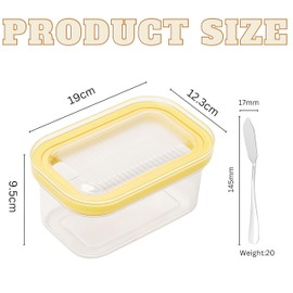 Butter Dish with Lid and Knife, Butter Slicer Container with knife, Stick Butter Container Dish with Lid for Fridge, Butter Keeper,Butter holder, Kitchen Decor and Accessories for Kitchen Gifts.