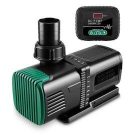 JEREPET 4800GPH Aquarium 36V DC Water Pump with Controller, 105W Submersible and Inline Return Pump for Fish Tank,Fountains,Sump,Hydroponic,Pond,Freshwater and Marine Water Use,25FT Max Lift