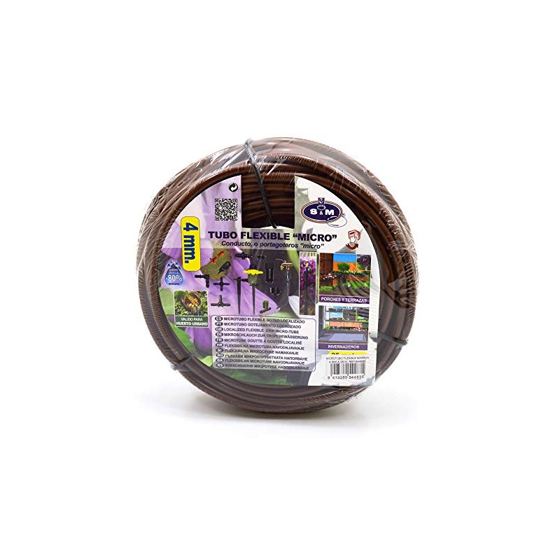 S&M 544835 Flexible micro tube 4 x 6 mm Brown