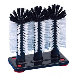 Vencort Cepillo Triple Lavador De Vasos Y Base Bar