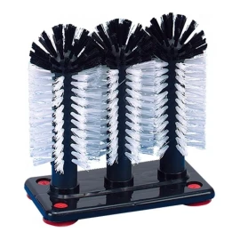 Vencort Cepillo Triple Lavador De Vasos Y Base Bar