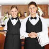 Liitrsh 2 Pcs Unisex V Neck Apron 2 Pocket Tuxedo