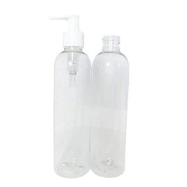 HOPEMOB 10 Envase Transparente Jefferson Pet 250 ml con Dosificador Rellenable Botella Gel Aceite Hogar Botellas dispensadoras Dispensador con bomba d