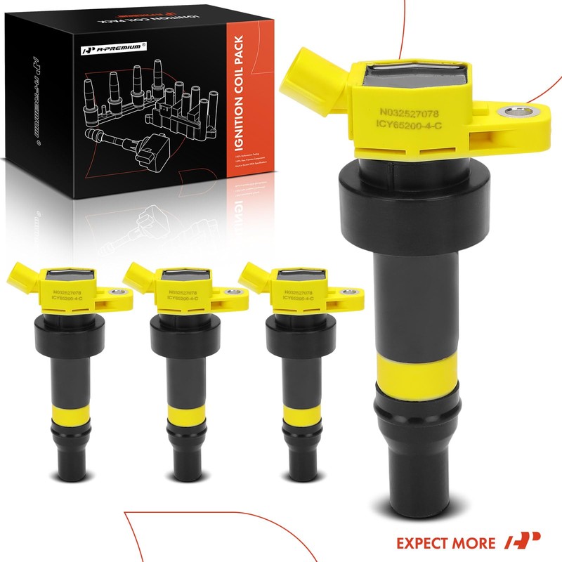 A-Premium (Yellow) Engine Ignition Coil Pack Compatible with Kia Soul