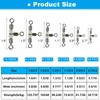 PATIKIL 20 Pack 3-Way Swivel 0.9x0.5 Inch Cross Line T-Turn