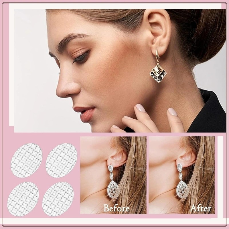 Earring Support Patches - 200 Pcs Clear Ear Lobe Support