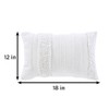 Brielle Home Lennon Textured Cotton Boudoir Decorative Throw Pillow, 12x18,