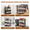 Egg Holder Countertop with 5 Dividers & Labels, 2 Tier