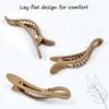French Flat Hair Clips for Women, 4 Pack Curved Hair