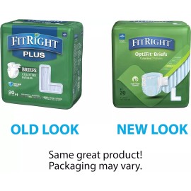 Medline FitRight OptiFit Extra+Adult Diapers with leak stop guards 20CT