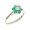 LetsBuyGold 925 Sterling Silver Natural Opal and Emerald Womens Cluster
