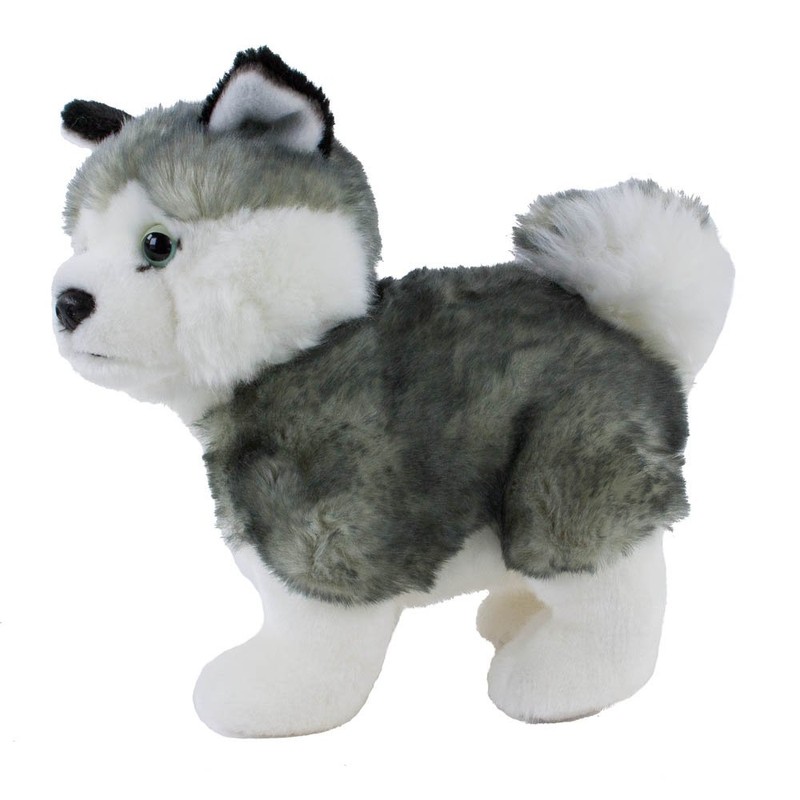Cuddly Toy Dog Husky Small Standing 25 cm Plush Husky