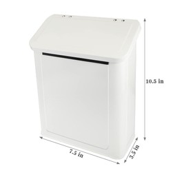 Picowe Magnetic Laundry Storage, Large Metal Lint Holder Bin with Lid for Laundry Room, Space-Saving Trash Container Hanging on Dryer, Washer or Wall Mount Trash Bin (White)