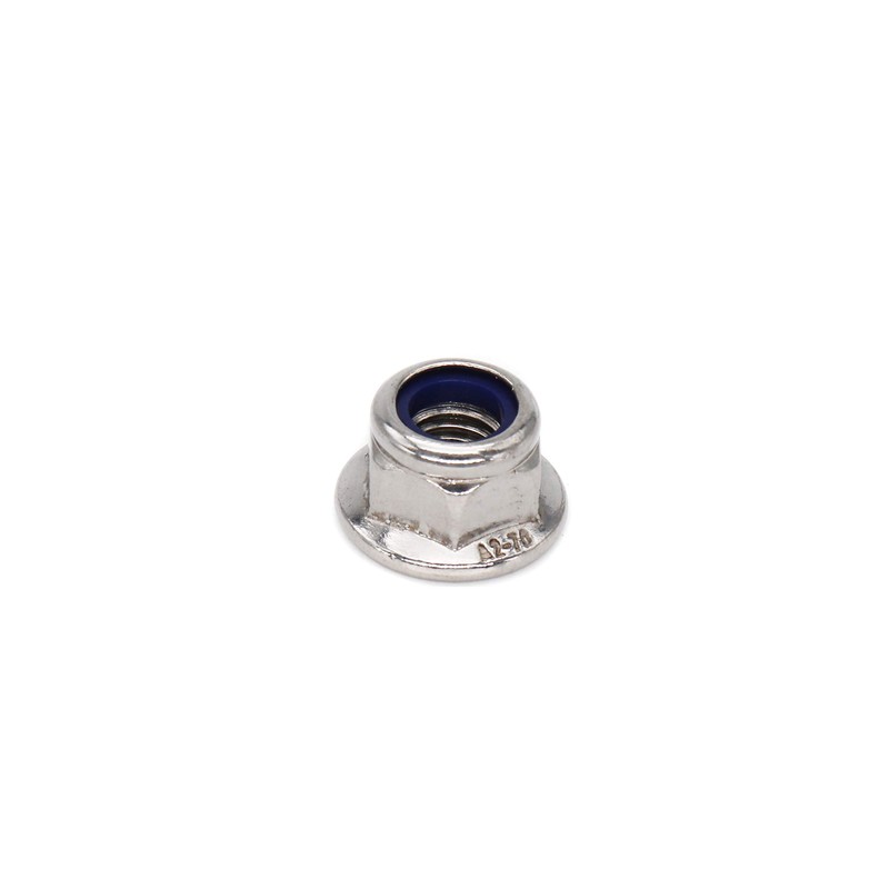 binifiMux 30pcs 304 Stainless Steel M5-0.8mm Hex Flange Nylon Inserted