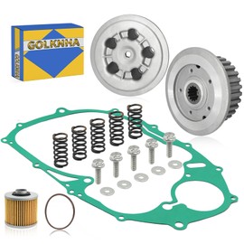 Clutch Center Inner Hub & Outer Pressure Plate Gasket Kit Compatible with Yamaha V Star 650 XVS650 1998-2016 OEM# 22U-16351-00-00 4VR-16371-00-00