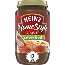 Heinz Homestyle Savory Beef Gravy (12 oz Jars, Pack of 12) (10013000798003)
