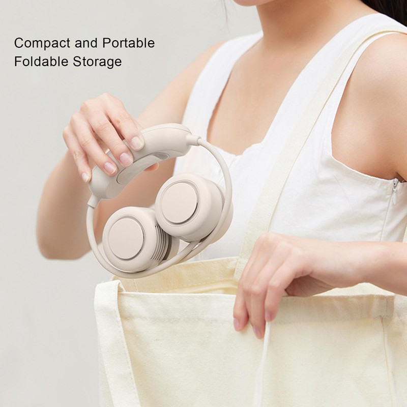 Generic Neck Hanging Fan, 3 Adjustable Speeds Ergonomic Design Lightweight