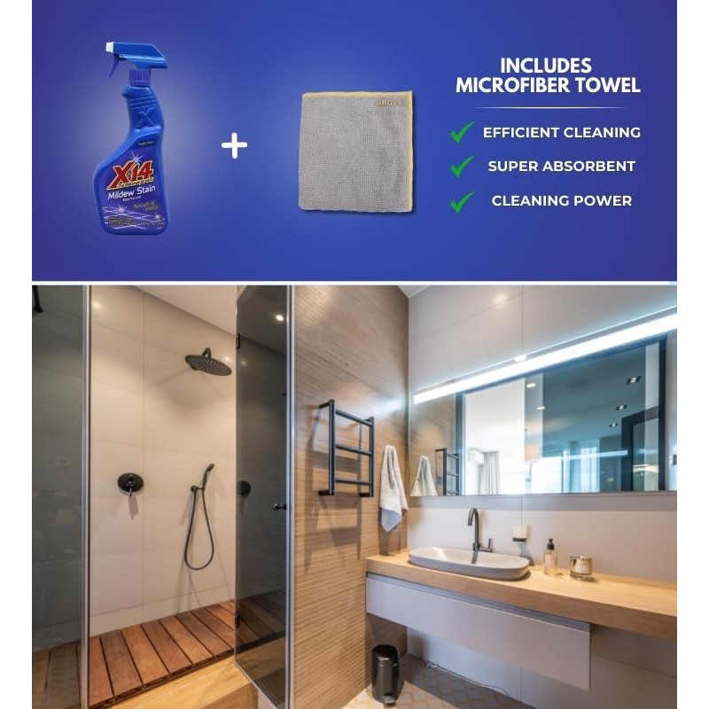 Malco X-14 Mildew Stain Remover Spray 1 qt Bundle with