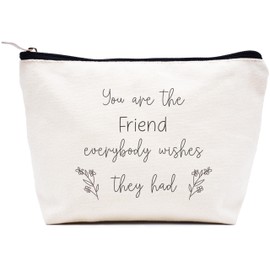 LIBIHUA Gifts for Best Friends,Bff,Friendship Present for Best Friends,Appreciate Present for Bestie-Makeup Bag Cosmetic Bag Travel Pouch-You Are The Friend Everybody Wishes They Had
