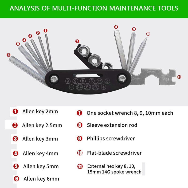 Complete V-Brake Set for Bicycles, Front & Rear MTB Brakes