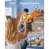 Digital Camera, 4K 64MP Autofocus Compact Camera with Dual Lens(White)