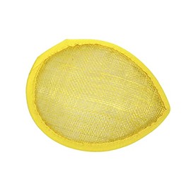 Humboldt Haberdashery Sinamay Teardrop Fascinator Hat Base 5 1/2" x 4 (Yellow)