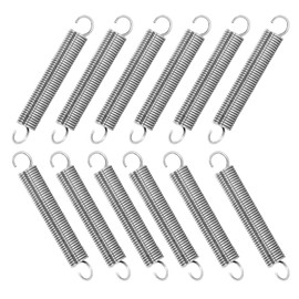 NICAVKIT Pack of 10 Stainless Steel Tension Springs with Hooks, Tension Spring 70 mm Free Length, Outer Diameter 10 mm, Wire Diameter 1.2 mm, Maximum Tensile Force 3.3 kg - 1.2 x 10 x 70 mm