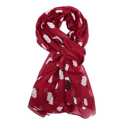 GFM® Sheep Print Scarf Sh-16-Berry, One Size, Sh-16-bll-berry red
