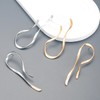 Asymmetrical Earrings for Women 18 K Gold Silver Spiral Helix