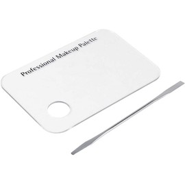 Paleta de Maquillaje TMISHION, Paleta de Maquillaje acrílico Transparente Paleta de Mezcla cosmética y Herramienta de espátula Inoxidable Conjunto de Herramientas para espátulas de Maquillaje