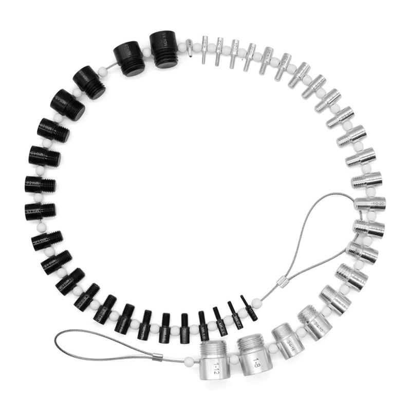 Xxzhiho 44Pcs Nut and Bolt Thread Checker,27 Standard & 23