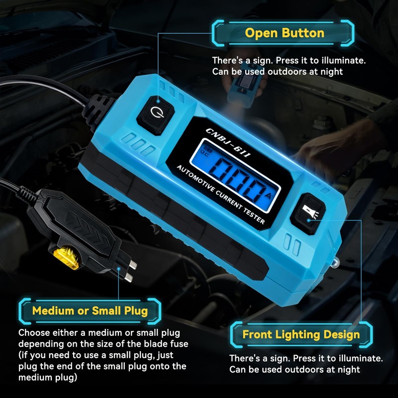 KARTONMOTOR Automotive Circuit Fault Probe Tester CNBJ-611, High-Precision 20A 48V