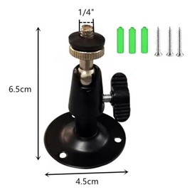 bnafes 4 Pack Security Wall Mount for Oculus Sensor Arlo, Arlo Pro,R Stick Up Cam Wired/Battery, Metal Security Camera Bracket Outdoor Indoor 360° Rotation 1/4" Screw Camera