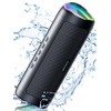Deeyaple Bluetooth Speaker, Portable Speaker with Lights, IPX5 Waterproof, HD