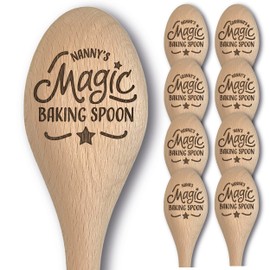 Engraved Magic Baking Spoon Gift - Multiple Options Available - Mother's Day, Birthday, Christmas - from Son, Daughter, Grandchild for Mummy, Grandma, Granny, Nan, Nana, Nanna, Nanny, Nannie(Nanny)