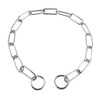 Long Link Chain Training Collar, Chrome Steel, Double O-Ring Design