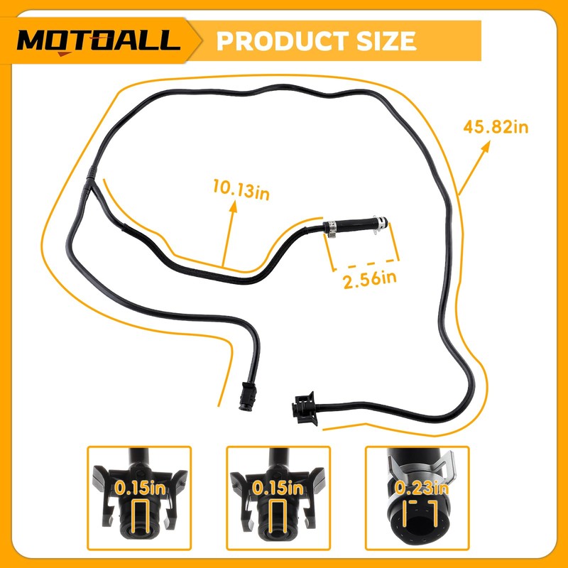 MOTOALL New Coolant Reservoir Hose for Ford Focus 2012-2018 CV6Z-8K012-K