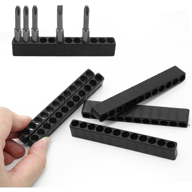 10pcs 12 Holes Screwdriver Bit Holder Drill Head Storage Case