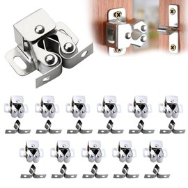 12 Pairs Door Catches Diameter 3.5 mm 32 x 28 x 14 mm, Drawers Child Lock Snap Lock Cabinet Doors Ball Catches Furniture Fittings Tilt Protection Furniture Ball Roller Door Cabinet