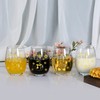 Jogskeor Set of 4 Christmas Wine Glass,Christmas Gift Snowman Santa