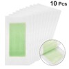10 Piezas Papel Depilatorio de Cera Doble Cara Verde