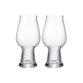 Luigi Bormioli Birrateque 18.25 oz IPA Beer Glasses (Set of 2) - Craft Beer Glasses for Double/Imperial IPA, English IPA, Laser-Cut Rims, Foam Control - Made in Italy, Dishwasher Safe