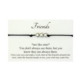 Lucor Friends Are Like Stars Gifts, Best Friend Wish Bracelet, Blue