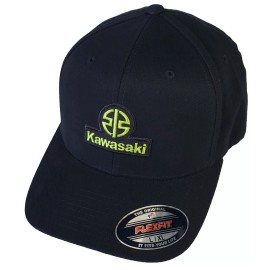 Flexfit Kawasaki New Logo Patch Flexfit 6377 Brushed Twill/Black L/XL 7 1/8" - 7 5/8"