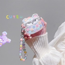 Xuyoz Compatible with Airpods 3rd Generation Case with Cleaning Kit, Cute Soft Clear Airpods 3 Case Airpod 3rd Protective Cover with Keychain Compatible with AirPods 3 Gen Charging Case 2021