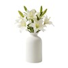 White Matte Ceramic Bud Vase, 5" Small Minimalist Vase for